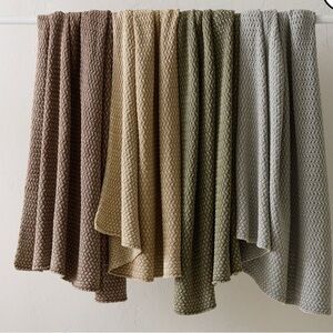 West Elm stone washed cotton throw 50X60 Camel